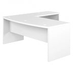 Bureau d'angle en L, façade galbée, plusieurs coloris, 1 à 2 personnes