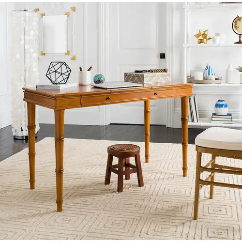 Bureau avec 1 tiroir – marron/noir/blanc/gris, pour un utilisateur