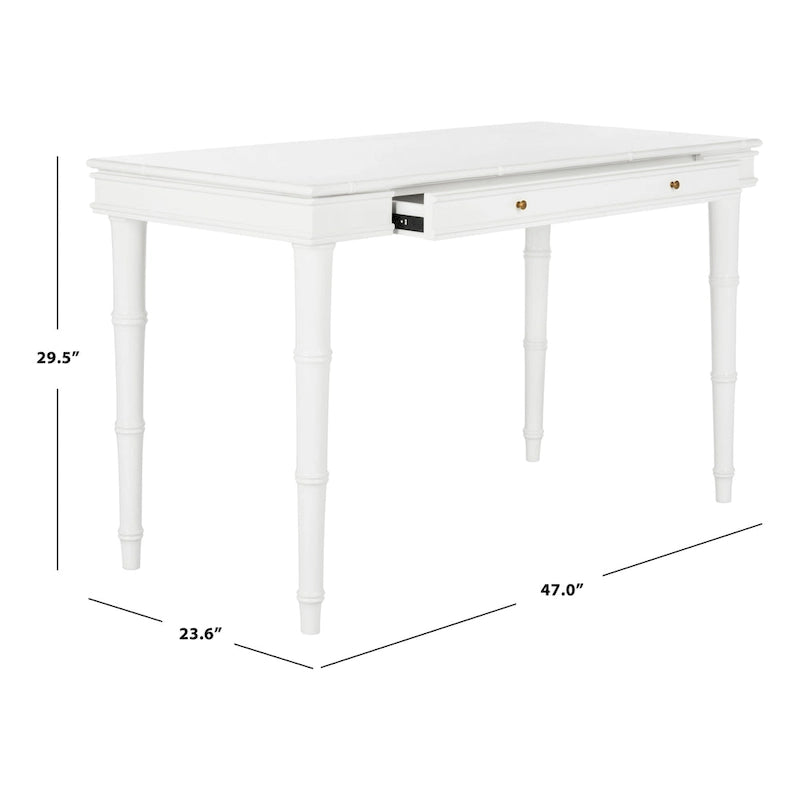 Bureau à 1 tiroir – marron/noir/blanc/gris, pour une personne