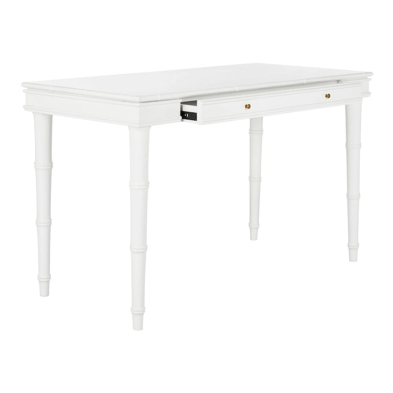 Bureau à 1 tiroir – marron/noir/blanc/gris, pour une personne