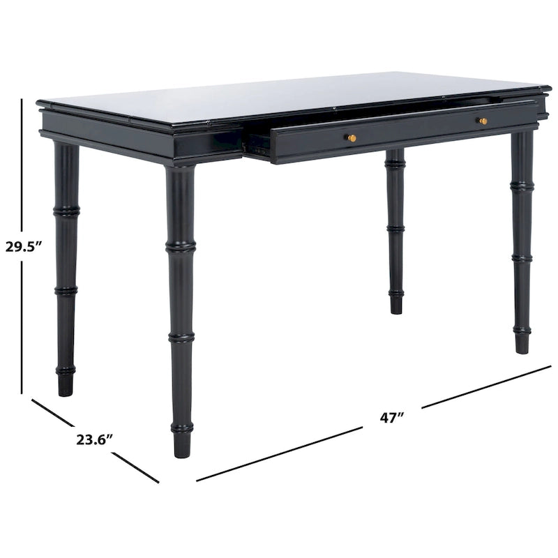 Bureau à 1 tiroir – marron/noir/blanc/gris, pour une personne