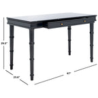 Bureau à 1 tiroir – marron/noir/blanc/gris, pour une personne