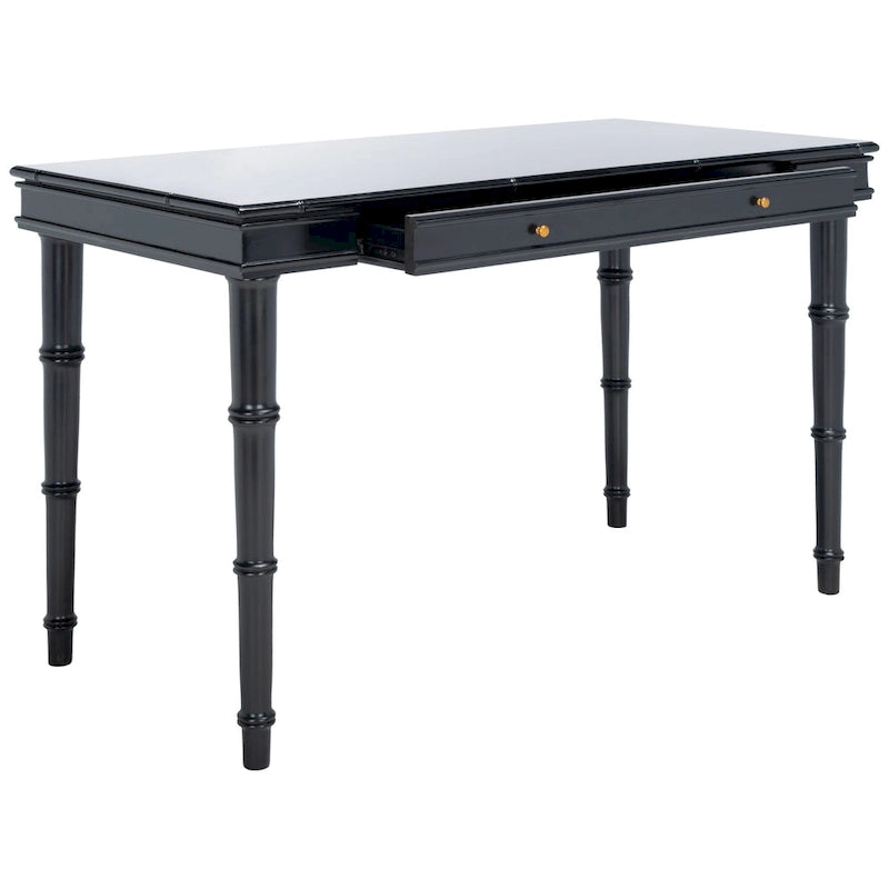 Bureau à 1 tiroir – marron/noir/blanc/gris, pour une personne