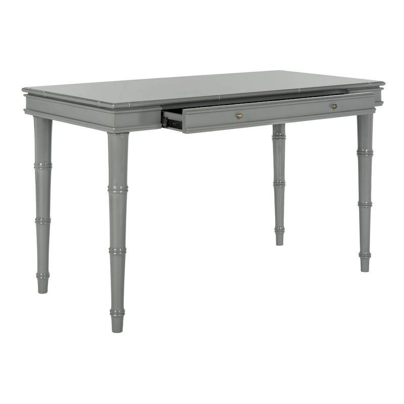 Bureau à 1 tiroir – marron/noir/blanc/gris, pour une personne