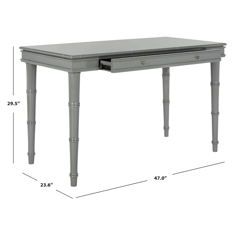 Bureau à 1 tiroir – marron/noir/blanc/gris, pour une personne
