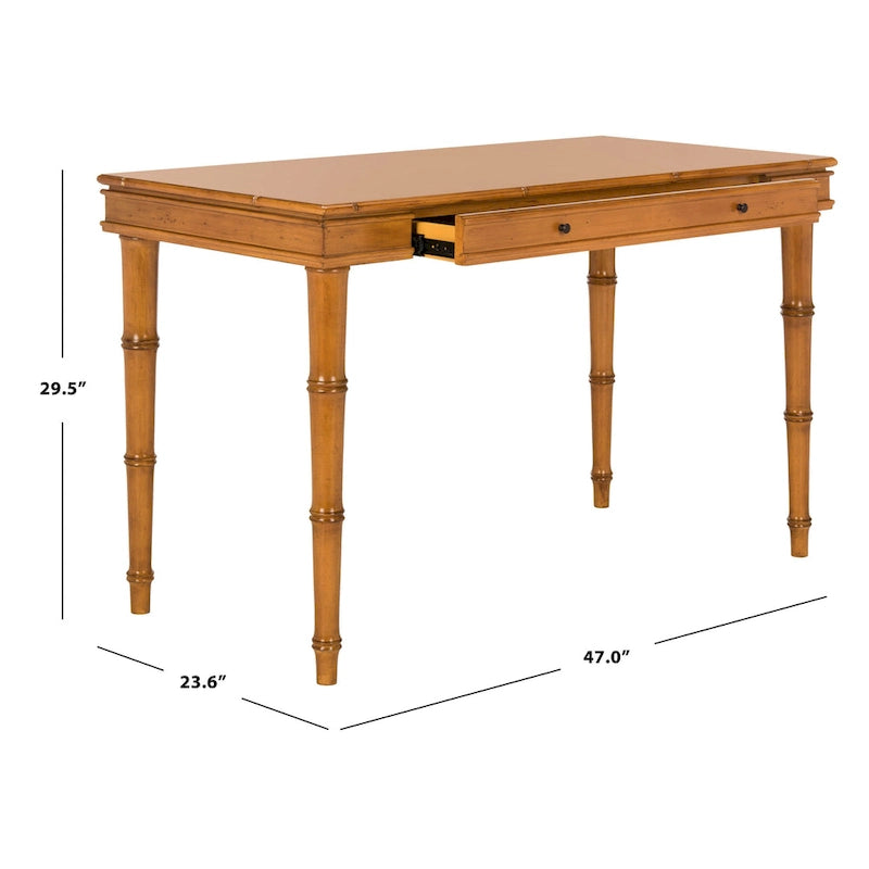 Bureau à 1 tiroir – marron/noir/blanc/gris, pour une personne