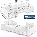 Canapé-lit d'angle convertible 4 places en velours côtelé beige, gris/noir ou noir
