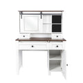 Farmhouse Makeup Vanity with Mirror and Lights