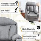 Fauteuil inclinable releveur gris clair/gris foncé, une place