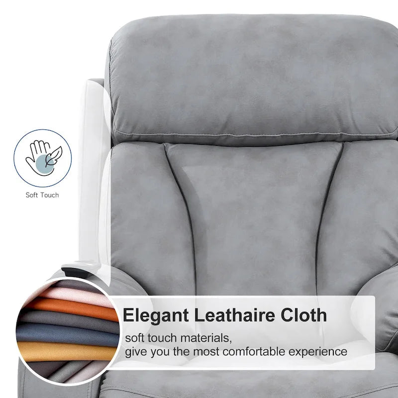 Fauteuil inclinable releveur gris clair/gris foncé, une place