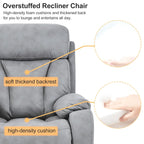 Fauteuil inclinable releveur gris clair/gris foncé, une place