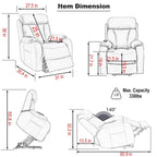 Fauteuil inclinable releveur gris clair/gris foncé, une place