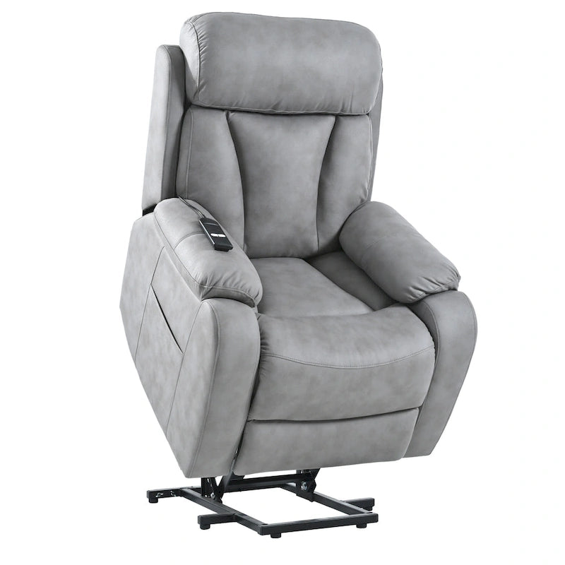 Fauteuil inclinable releveur gris clair/gris foncé, une place