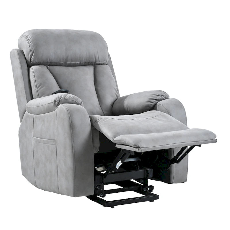 Fauteuil inclinable releveur gris clair/gris foncé, une place