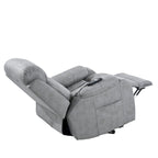 Fauteuil inclinable releveur gris clair/gris foncé, une place