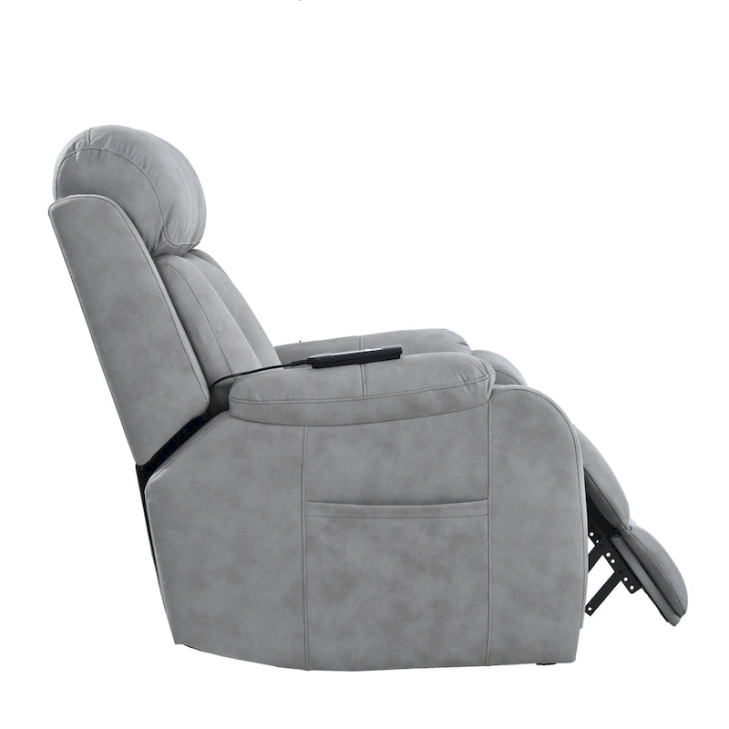 Fauteuil inclinable releveur gris clair/gris foncé, une place