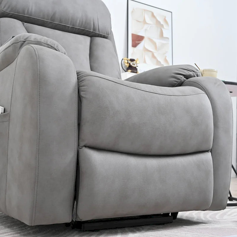 Fauteuil inclinable releveur gris clair/gris foncé, une place