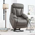Fauteuil inclinable releveur gris clair/gris foncé, une place
