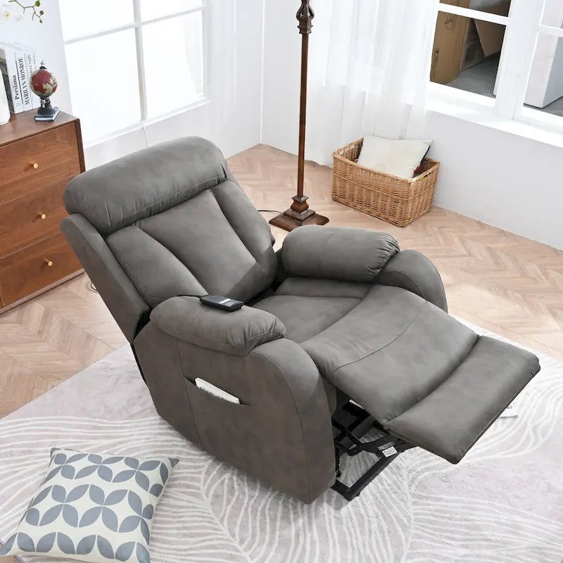 Fauteuil inclinable releveur gris clair/gris foncé, une place