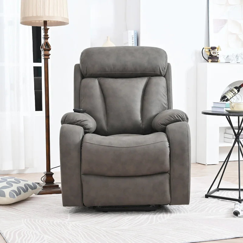 Fauteuil inclinable releveur gris clair/gris foncé, une place