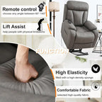 Fauteuil inclinable releveur gris clair/gris foncé, une place