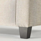 Canapé 3 places rembourré gris foncé / beige / gris clair