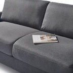 Canapé 3 places rembourré gris foncé / beige / gris clair