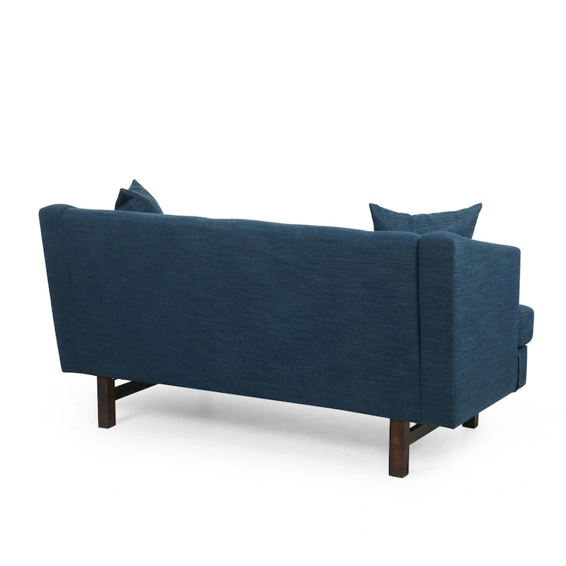 Canapé 3 places rembourré Espresso de style Mid-Century