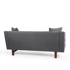 Canapé 3 places rembourré Espresso de style Mid-Century