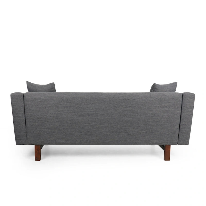 Canapé 3 places rembourré Espresso de style Mid-Century