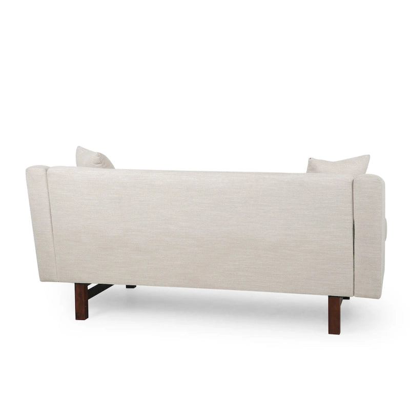 Canapé 3 places rembourré Espresso de style Mid-Century
