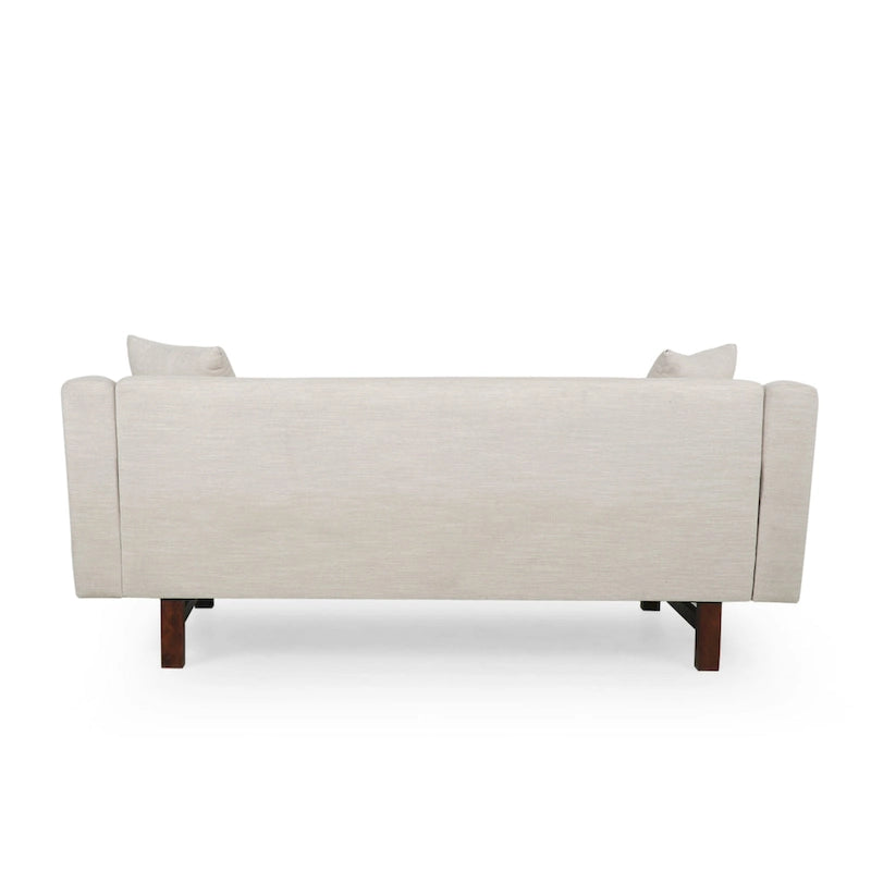 Canapé 3 places rembourré Espresso de style Mid-Century