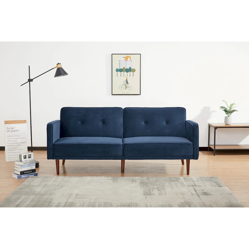 Canapé-lit convertible 3 places – Moutarde / Clair de lune / Anthracite / Bleu velours / Tabac / Vert