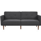 Moutarde / Clair de Lune / Charbon / Bleu Velours / Tabac / Canapé convertible vert – 3 places