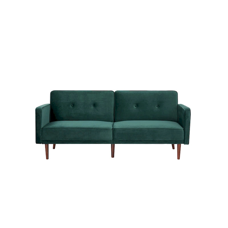 Moutarde / Clair de Lune / Charbon / Bleu Velours / Tabac / Canapé convertible vert – 3 places