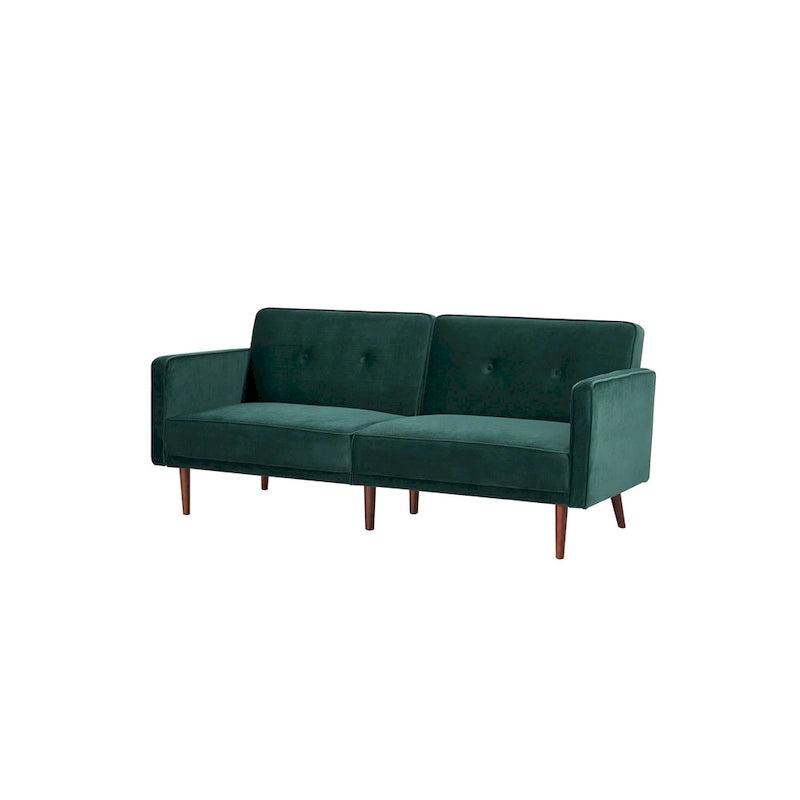 Moutarde / Clair de Lune / Charbon / Bleu Velours / Tabac / Canapé convertible vert – 3 places