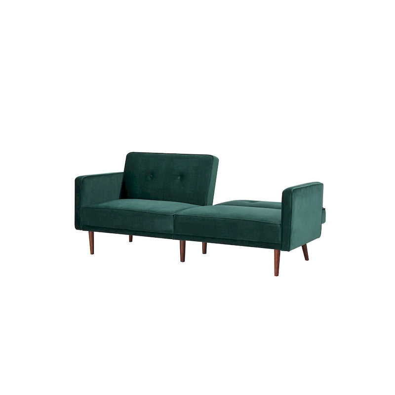 Moutarde / Clair de Lune / Charbon / Bleu Velours / Tabac / Canapé convertible vert – 3 places