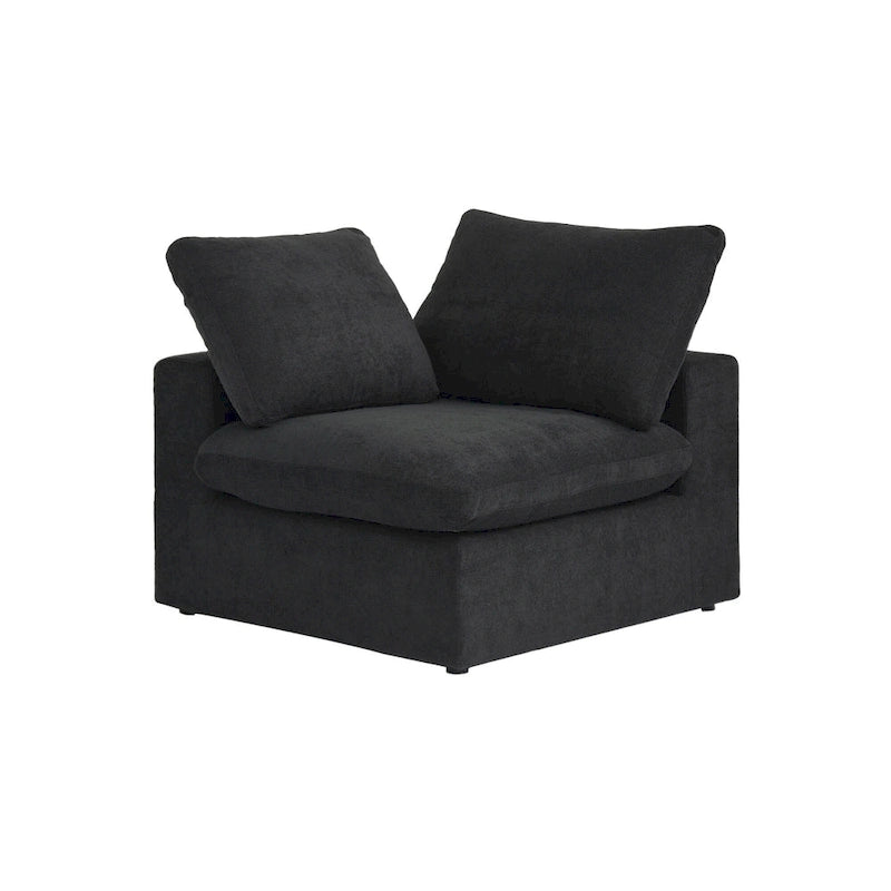 Canapé modulaire 6 places en forme de V, blanc/noir/gris/kaki