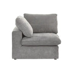 Canapé modulaire sectionnel en V 6 places blanc/noir/gris/kaki