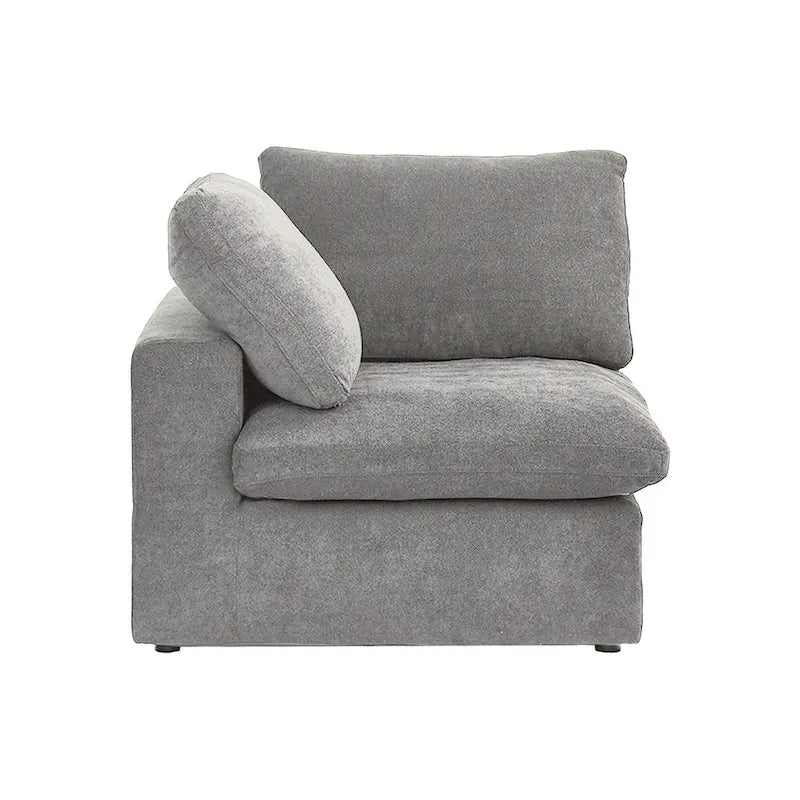 Canapé modulaire sectionnel en V 6 places blanc/noir/gris/kaki