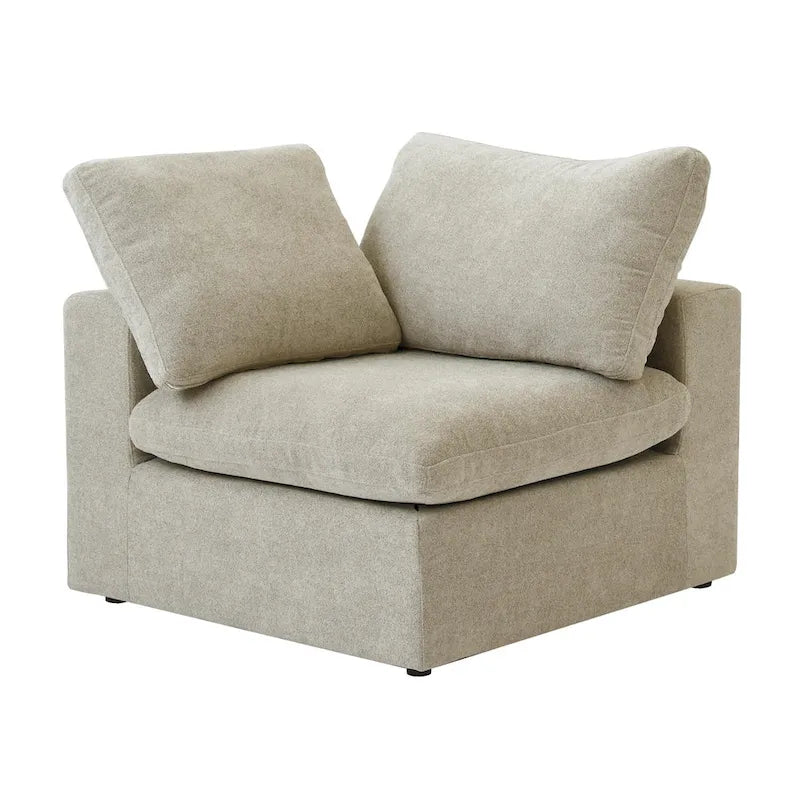 Canapé modulaire sectionnel en V 6 places blanc/noir/gris/kaki