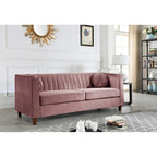 Canapé Chesterfield en Velours Multicolore, 2 Places