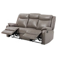 Canapé inclinable double 2 places en similicuir gris / perle / rouge / mastic / marron / noir