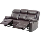 Canapé inclinable double 2 places en similicuir gris / perle / rouge / mastic / marron / noir