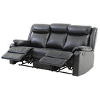 Canapé inclinable double 2 places en similicuir gris / perle / rouge / mastic / marron / noir