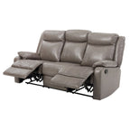 Canapé inclinable double 2 places en similicuir gris / perle / rouge / mastic / marron / noir