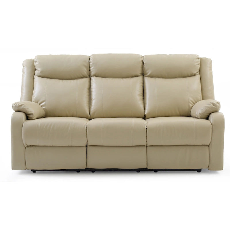 Canapé inclinable double 2 places en similicuir gris / perle / rouge / mastic / marron / noir