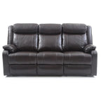 Canapé inclinable double 2 places en similicuir gris / perle / rouge / mastic / marron / noir