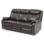 Canapé inclinable double 2 places en similicuir gris / perle / rouge / mastic / marron / noir