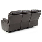 Canapé inclinable double 2 places en similicuir gris / perle / rouge / mastic / marron / noir